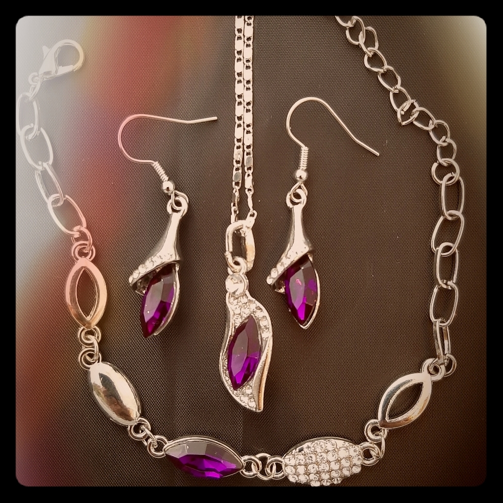 3 piece set bracelet, earrings bracelet